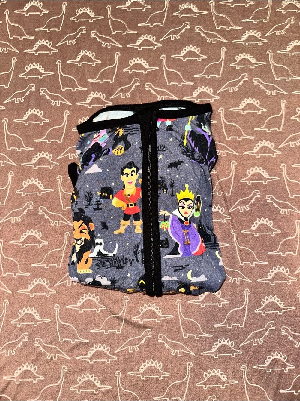 Little Sleepies Gray Purple Villains Halloween Pajama Set